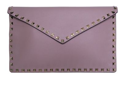 Rockstud Envelope Clutch, front view